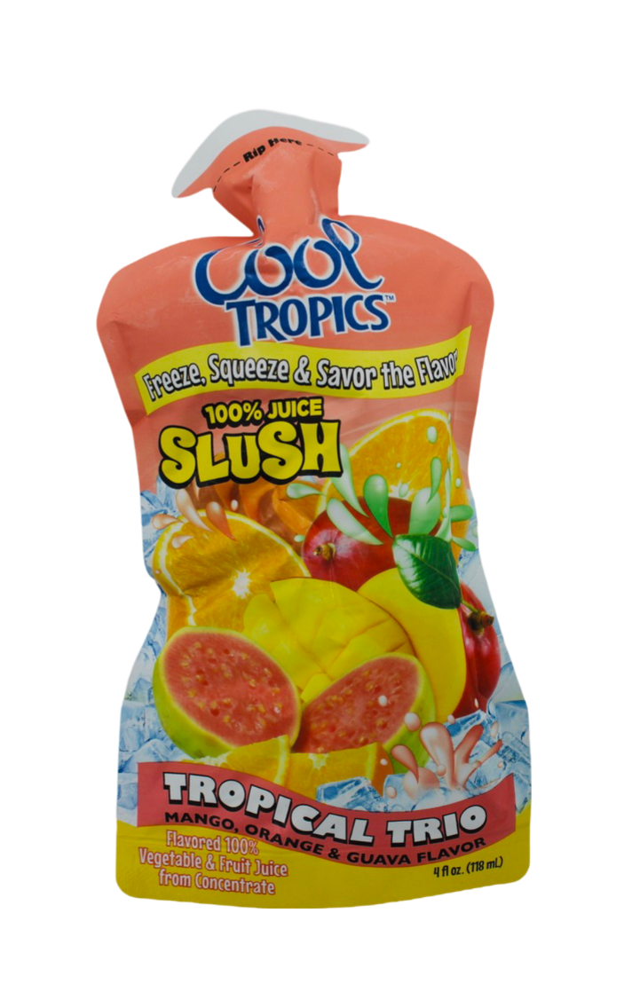 Tropical Trio 100% Juice Slush, 60/4 oz – Hollandia Foods Tropical Trio 100% Juice Slush, 60/4 oz – Hollandia Foods