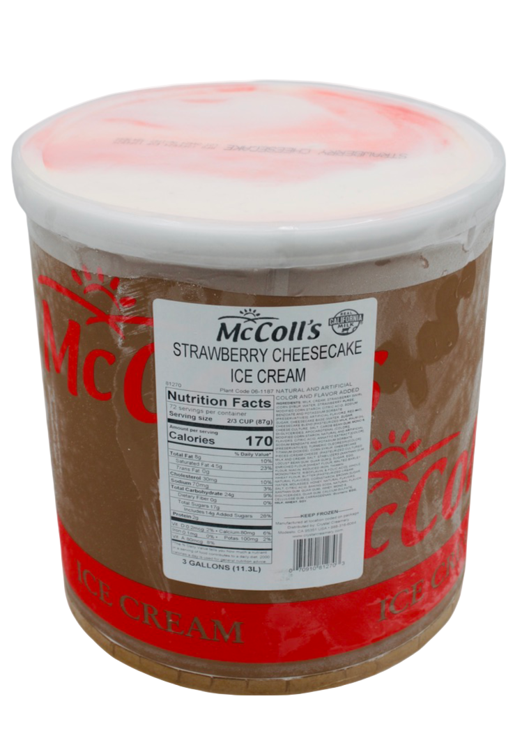 Strawberry Cheesecake Ice Cream, 3 gal