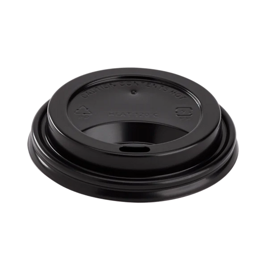 Black Sipper Dome Lid (8 oz), 1,000/cs