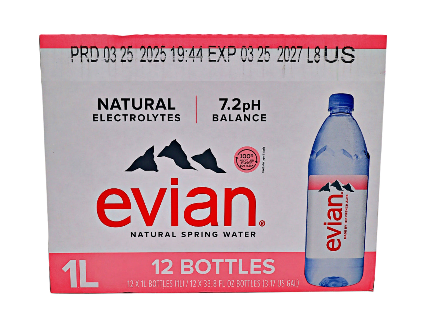 Evian Natural Spring Water, 12 ct.