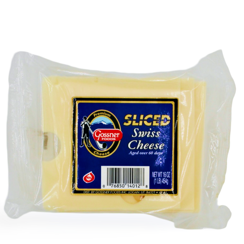 Sliced Natural Swiss Cheese, 10/1 lb