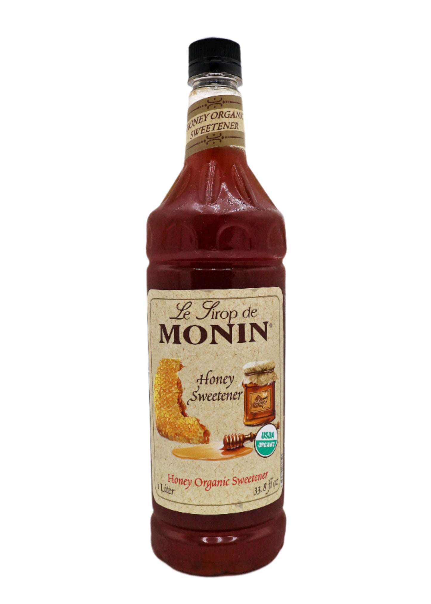 Monin Honey Organic Sweetner, 1 L