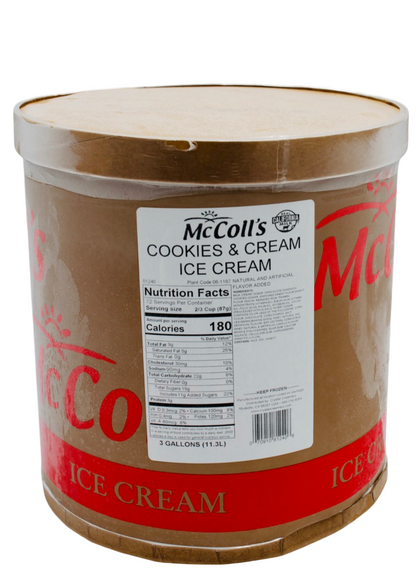 Cookies and Cream Ice Cream, 3 gal