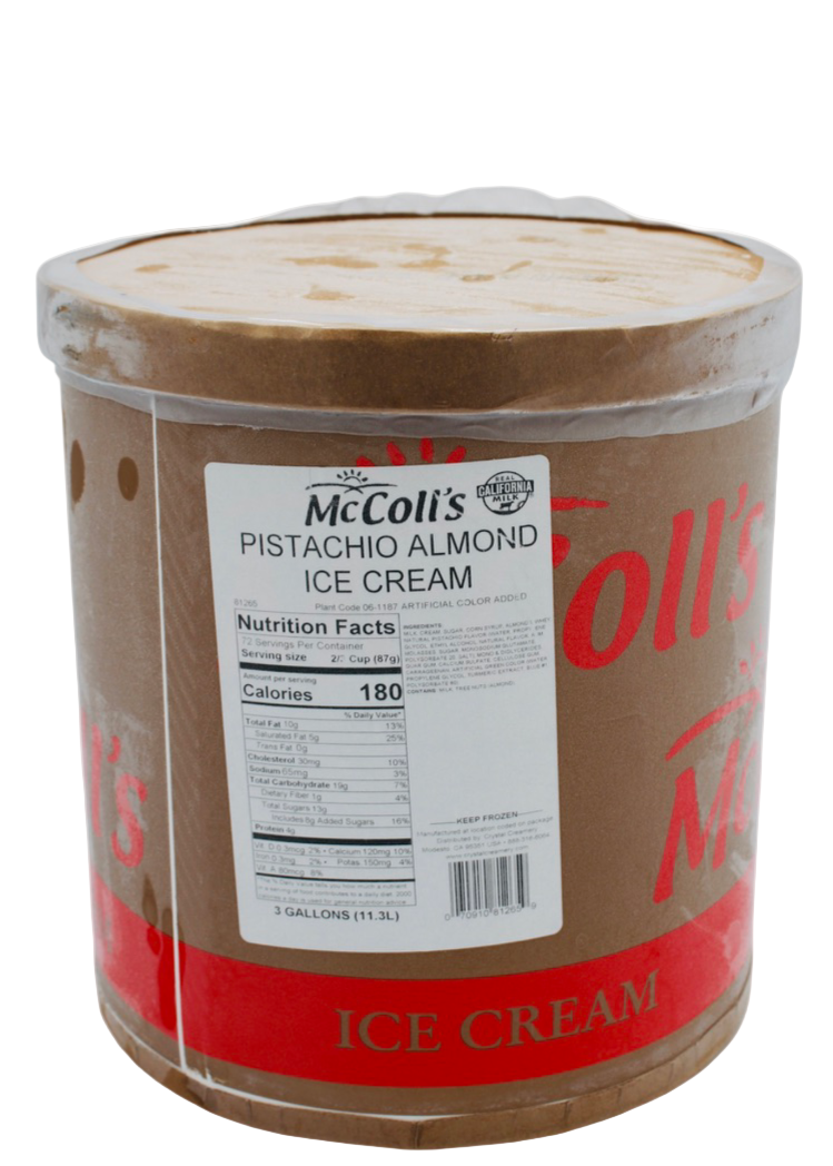 Pistachio Almond Ice Cream, 3 gal