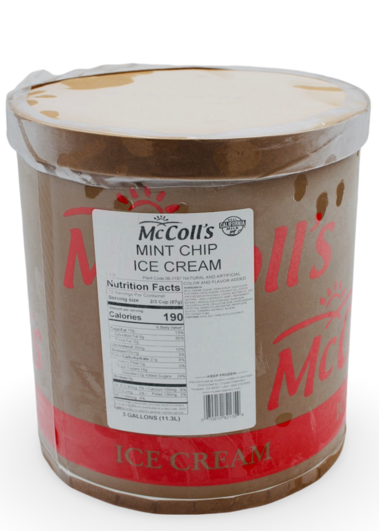 Mint Chip Ice Cream, 3 gal