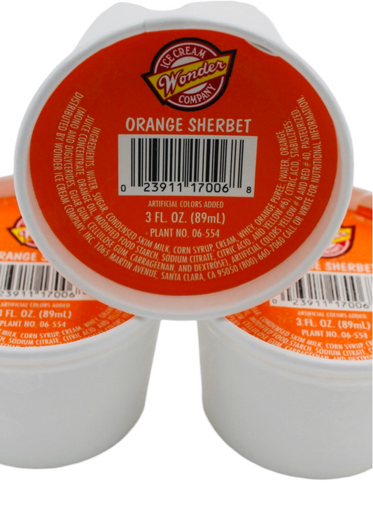 Orange Sherbet Cups, 24/3 oz