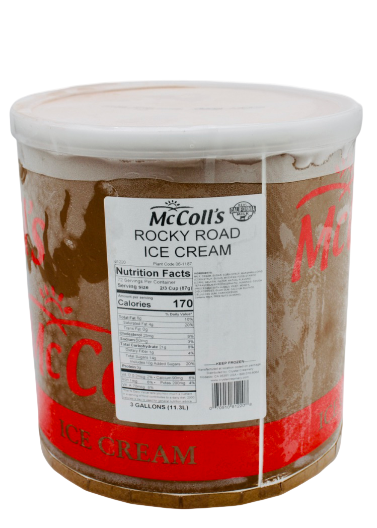 Rocky Road Ice Cream, 3 gal