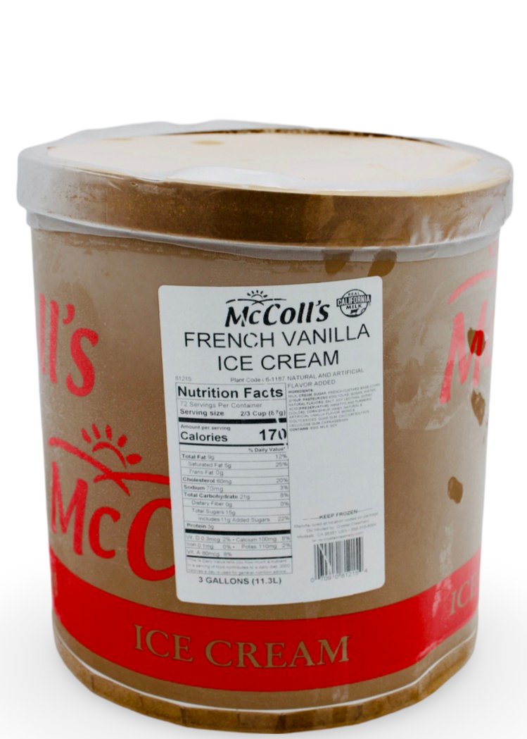 French Vanilla Ice Cream, 3 gal