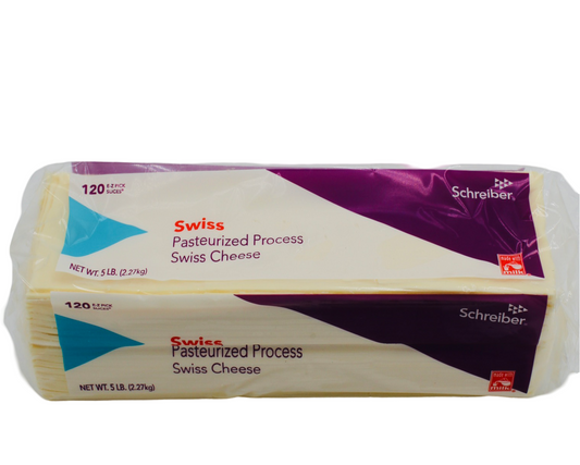 Sliced Swiss Cheese, 120 ct, 5 lb