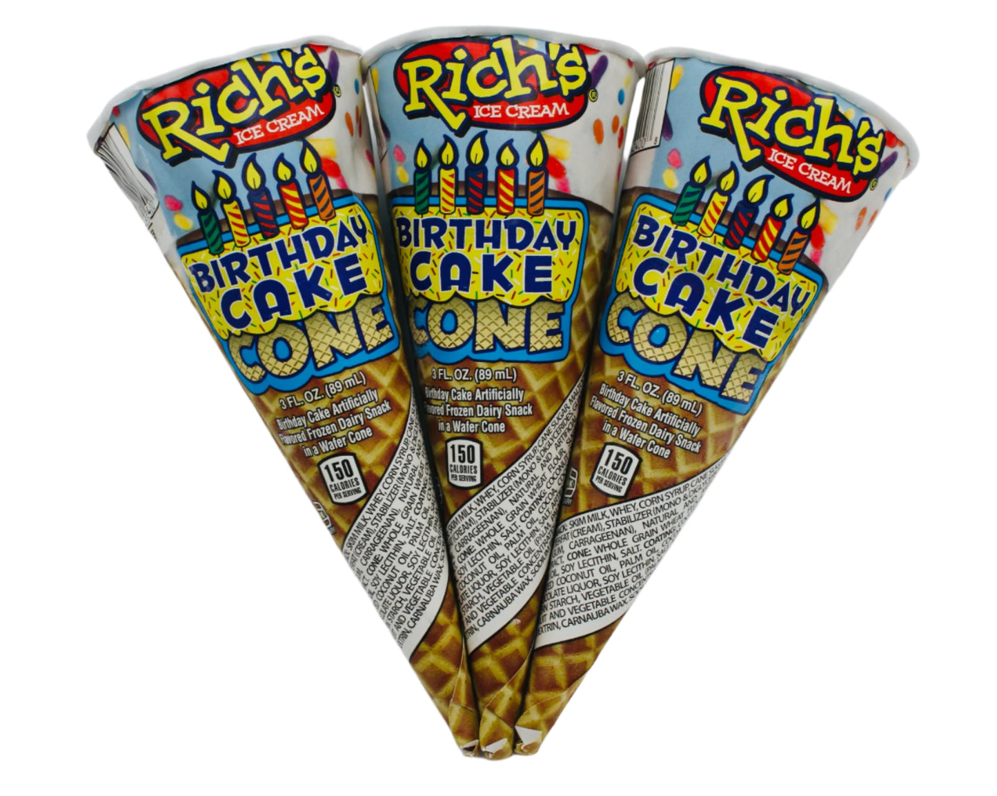 Birthday Cake Cone, 24/3 oz