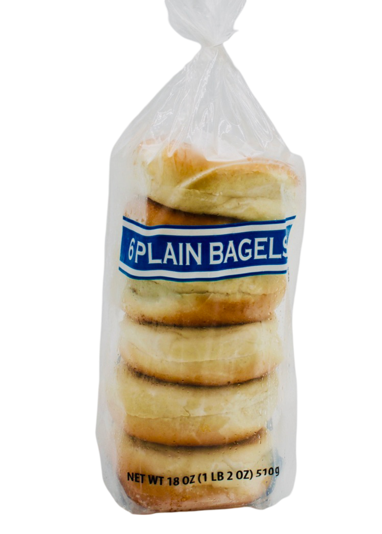 Plain Bagels, 6/pk
