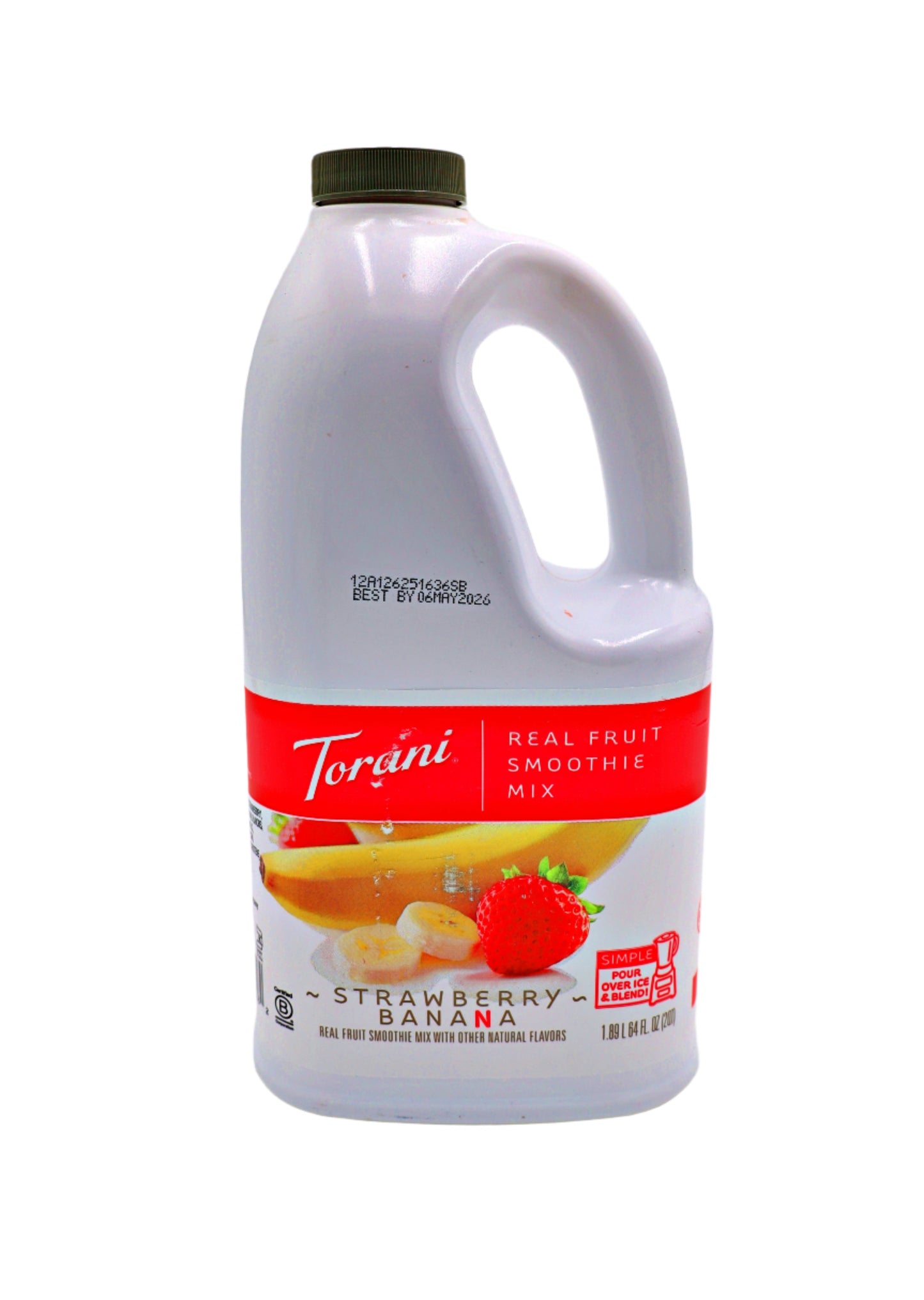 Torani Strawberry Banana Real Fruit Smoothie Mix, 64 oz.
