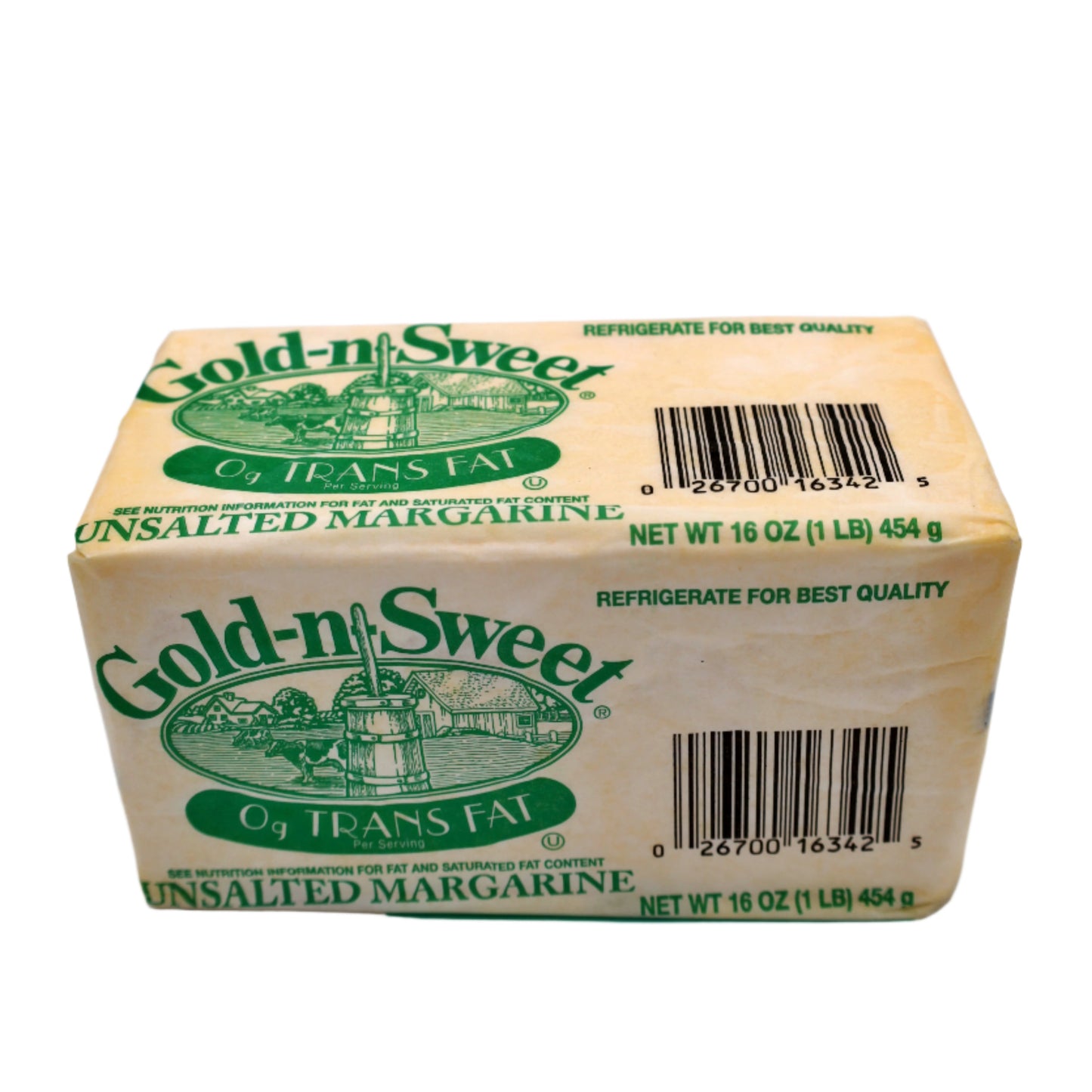 Unsalted Margarine Spread, Zero Transfat, 30/1 lb