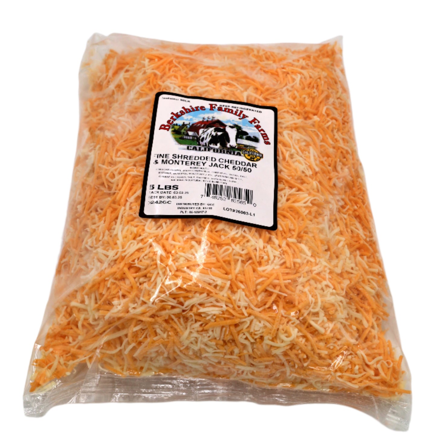 Cheddar Jack Cheese Shredded, 5lb