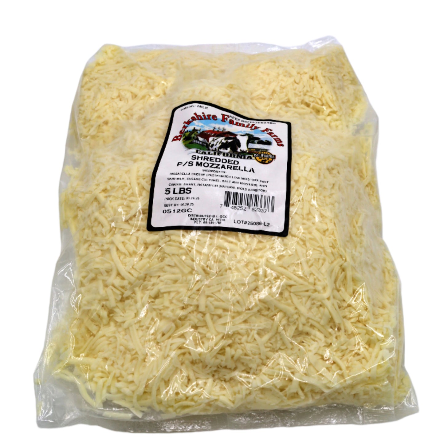 Shredded Mozzarella, 5 lbs