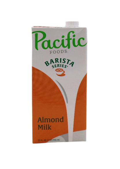 Box of Pacific Foods Barista Series Almond Milk on a white background