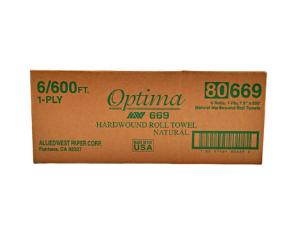 Hardwound Natural Roll Paper Towels, 6 ct.