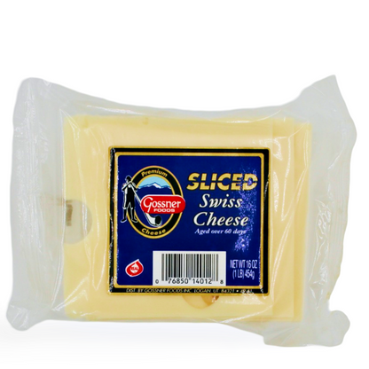 Sliced Natural Swiss Cheese, 10/1 lb