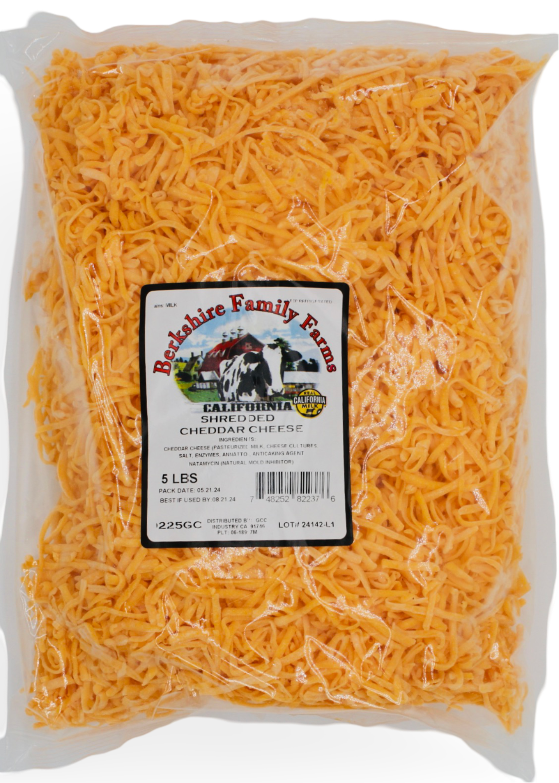 Shredded Cheddar Cheese, 5 lbs