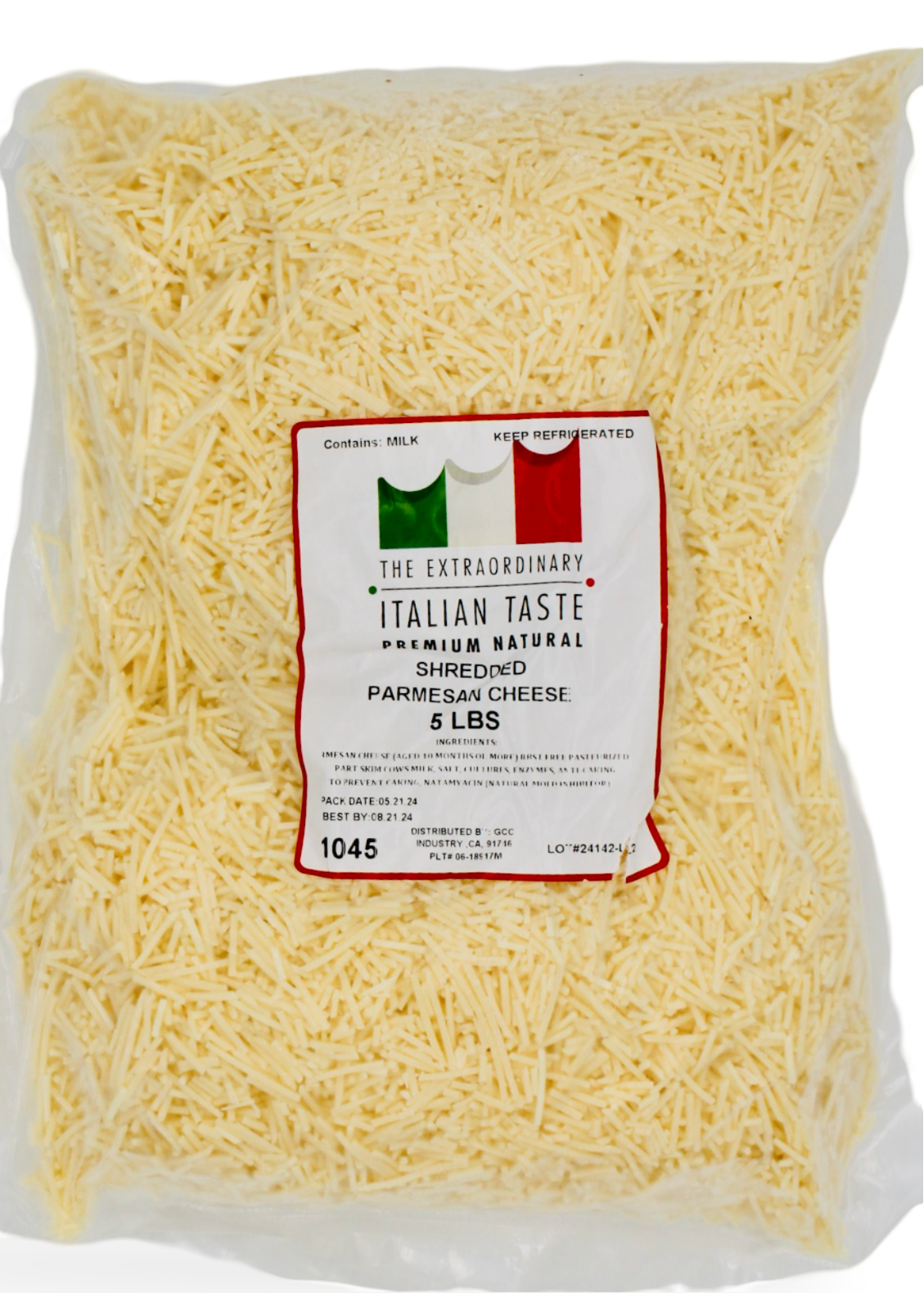 Shredded Parmesan Cheese, 5 lb