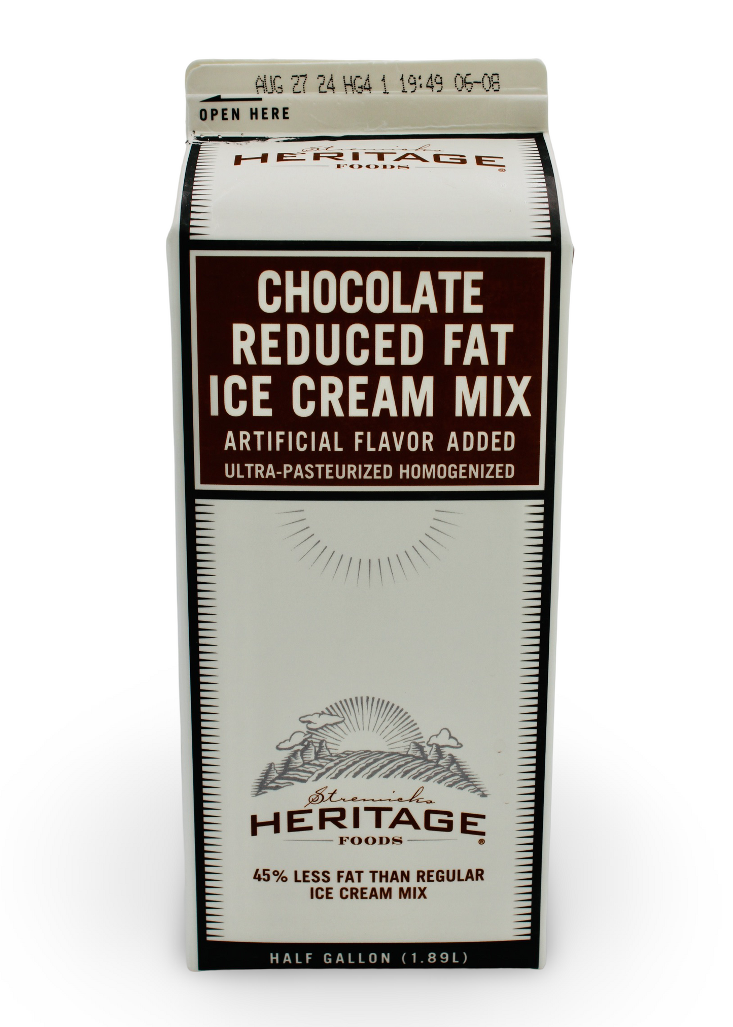 Chocolate Reduced Fat Ice Cream Mix, 6/64 oz