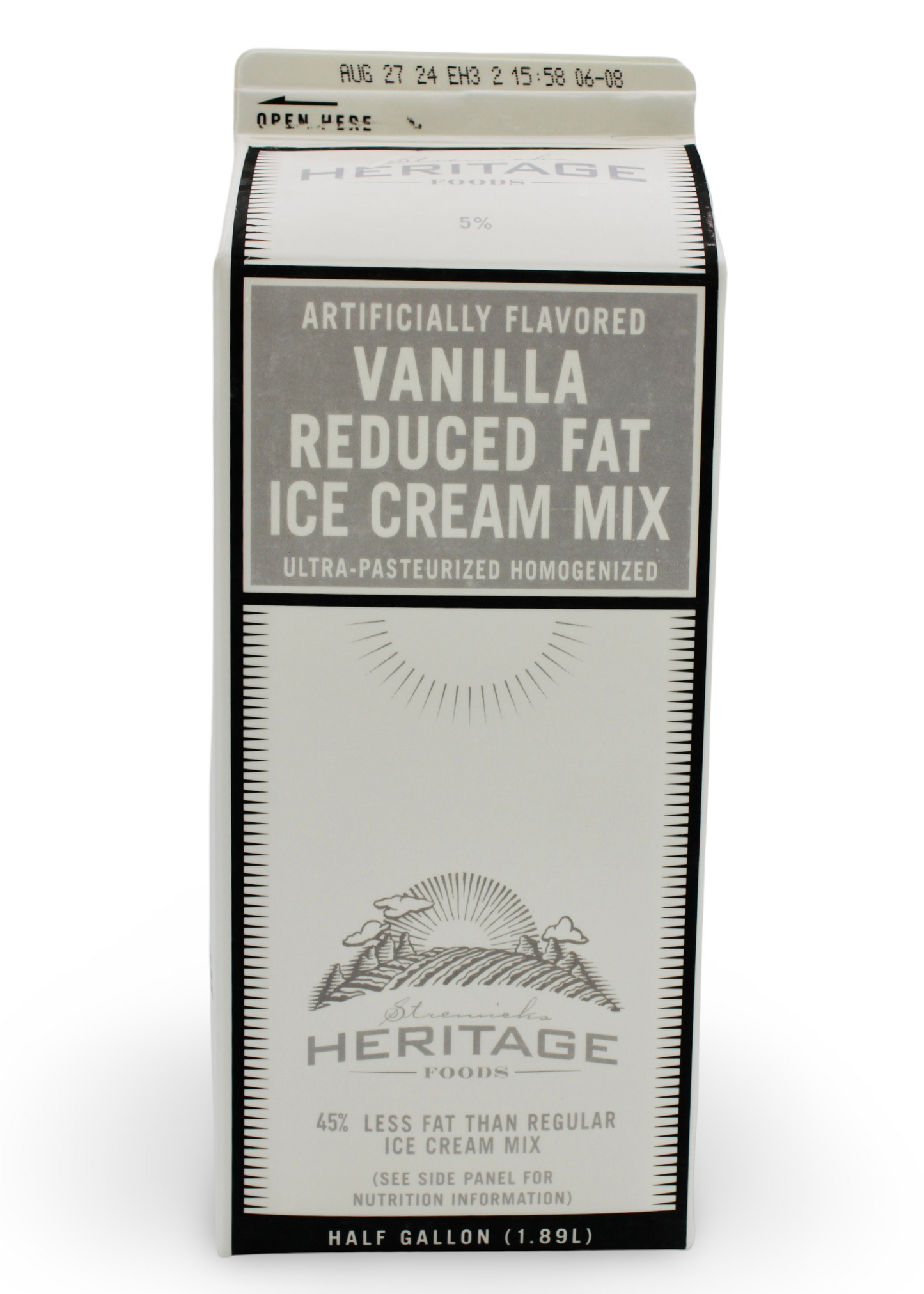 Vanilla Reduced Fat Ice Cream Mix, 6/64 oz