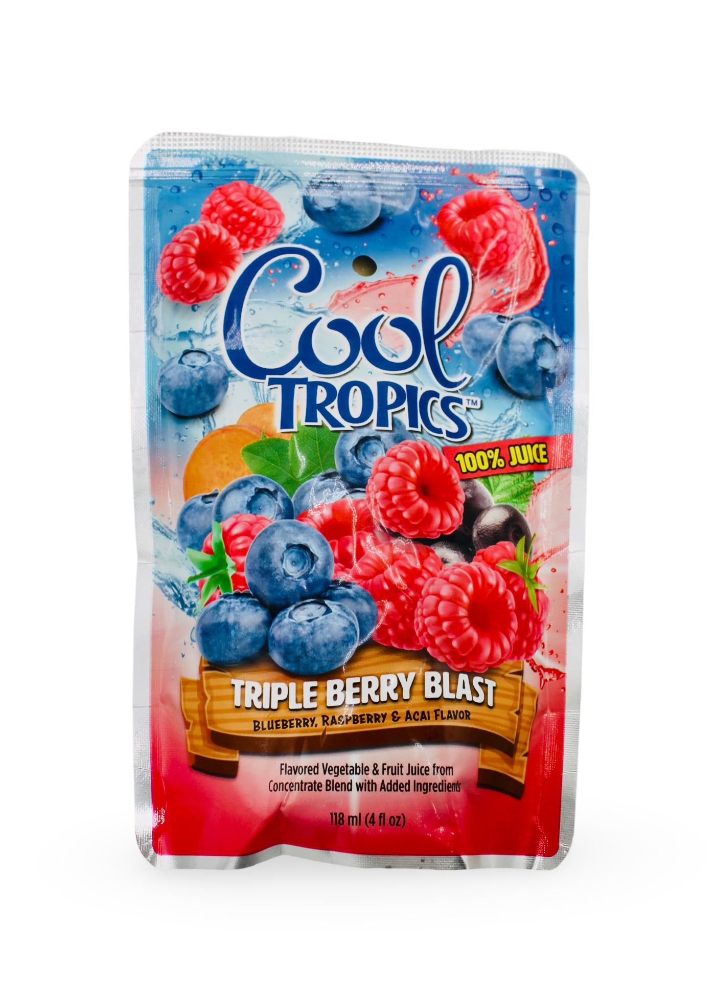 Triple Berry Blast Fruit Juice Pouch, 96/4 oz